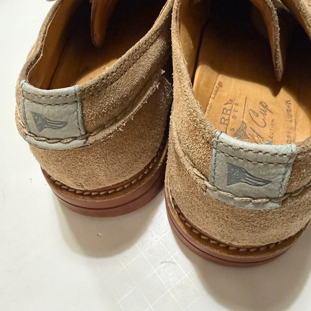 Sperry Men's Tan Suede Top Siders. Pre-Loved.